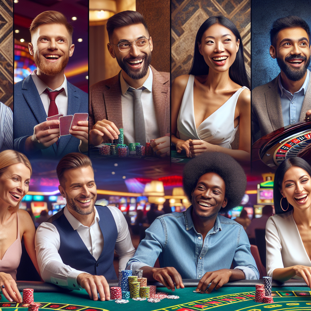 Players interacting and enjoying casino games in a friendly setting